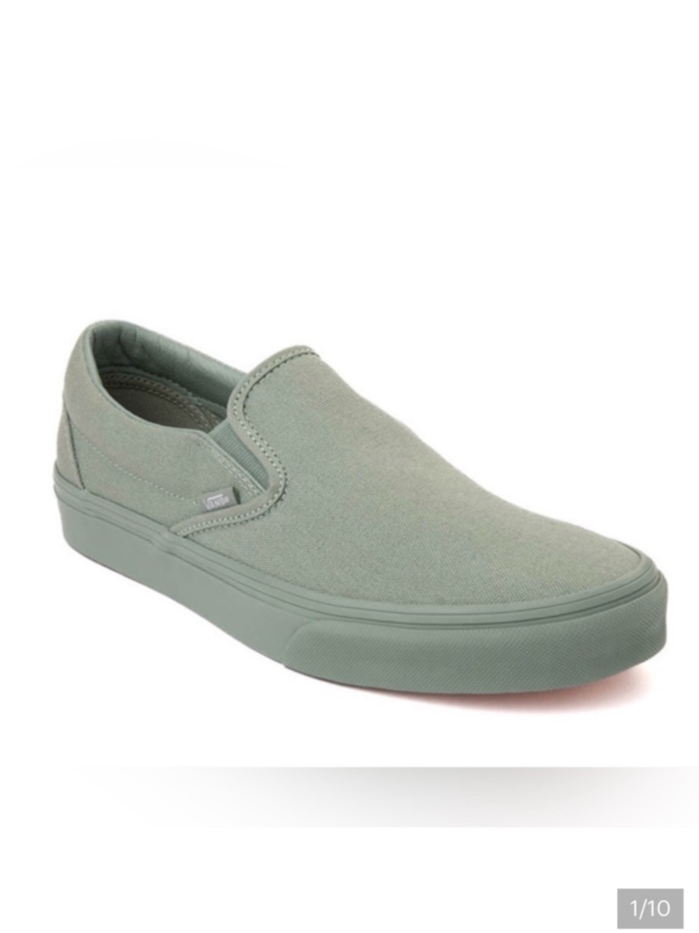 Vans Slip-On Mono Sage Green Canvas Loafer